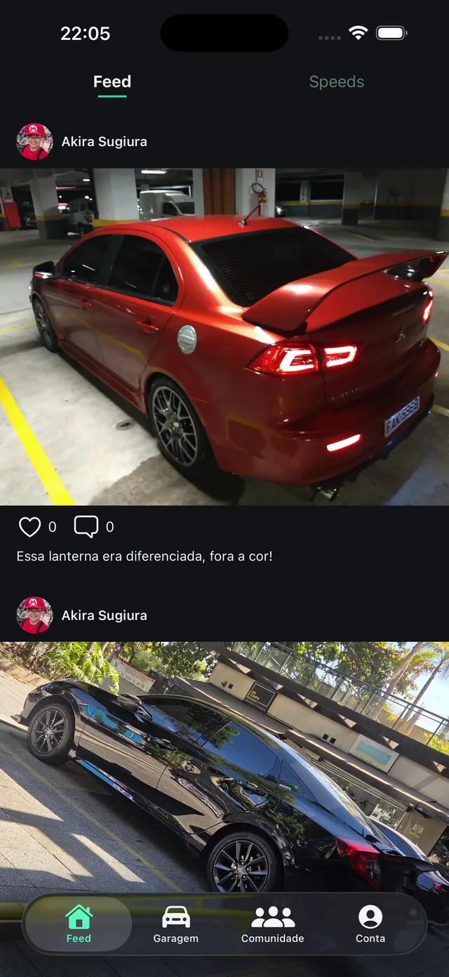 Feed do MeetSpeed